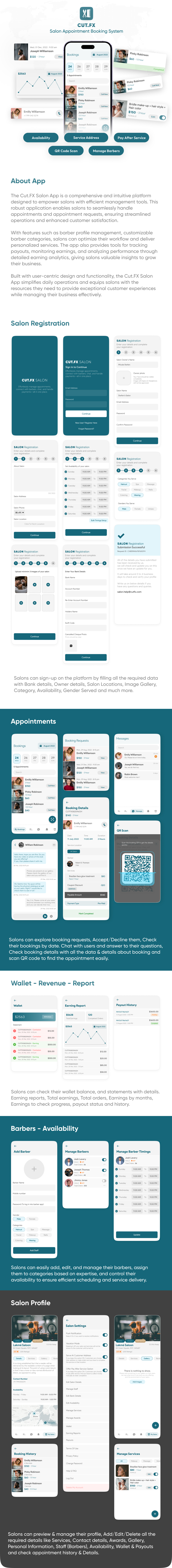 CutFX : Salon App - Appointments Managements, Services management, Manage salon