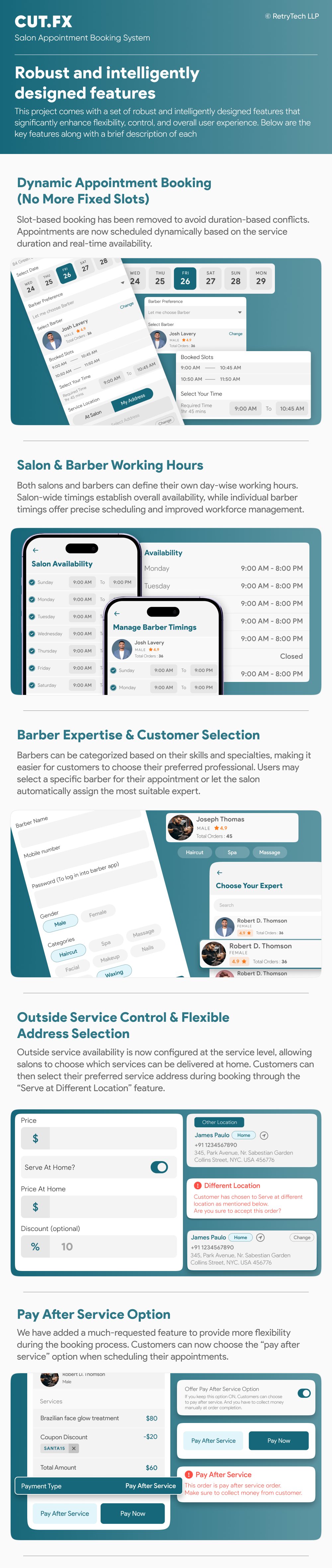 CutFX : Salon Booking Appointment : Massage, Spa, Barber Listing Multi-Vendor App with Admin Panel