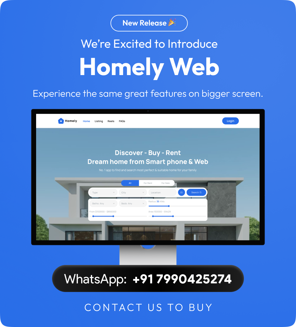 Homely : Real Estate App : Property Directory Listing Buy-Sell-Rent : Flutter/Laravel