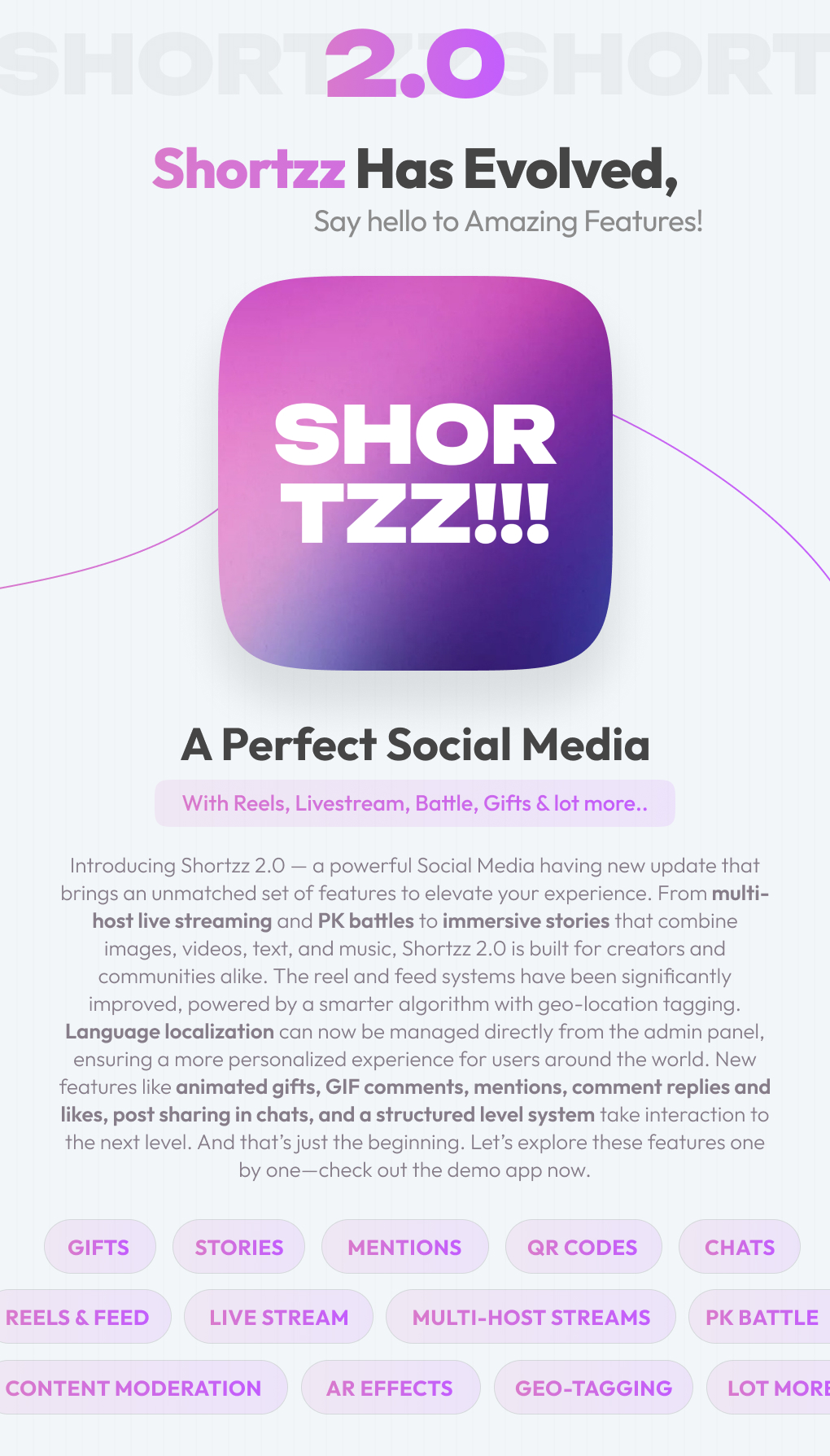 Shortzz : TikTok Clone - Short Video App Live streaming, PK Battle, Feed, Story etc. Flutter/Laravel