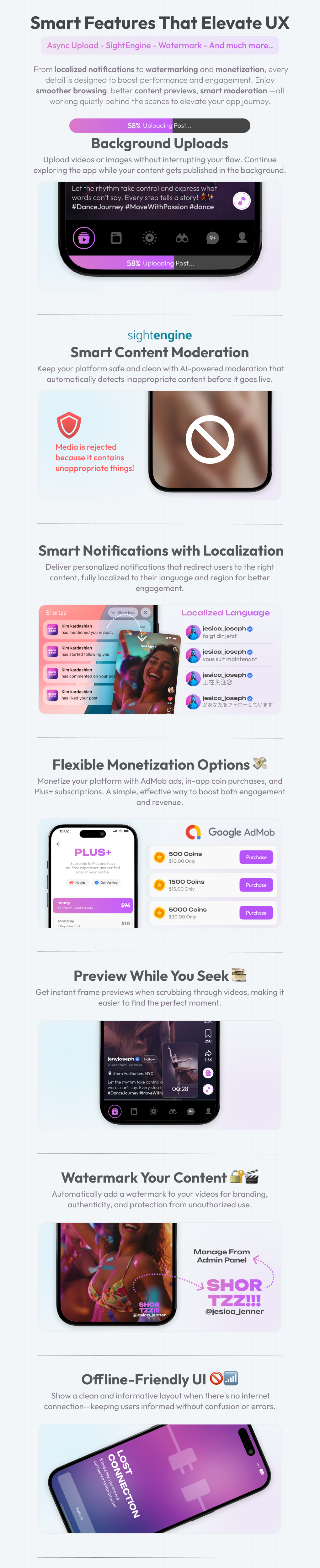 Shortzz : TikTok Clone - Short Video App Live streaming, PK Battle, Feed, Story etc. Flutter/Laravel